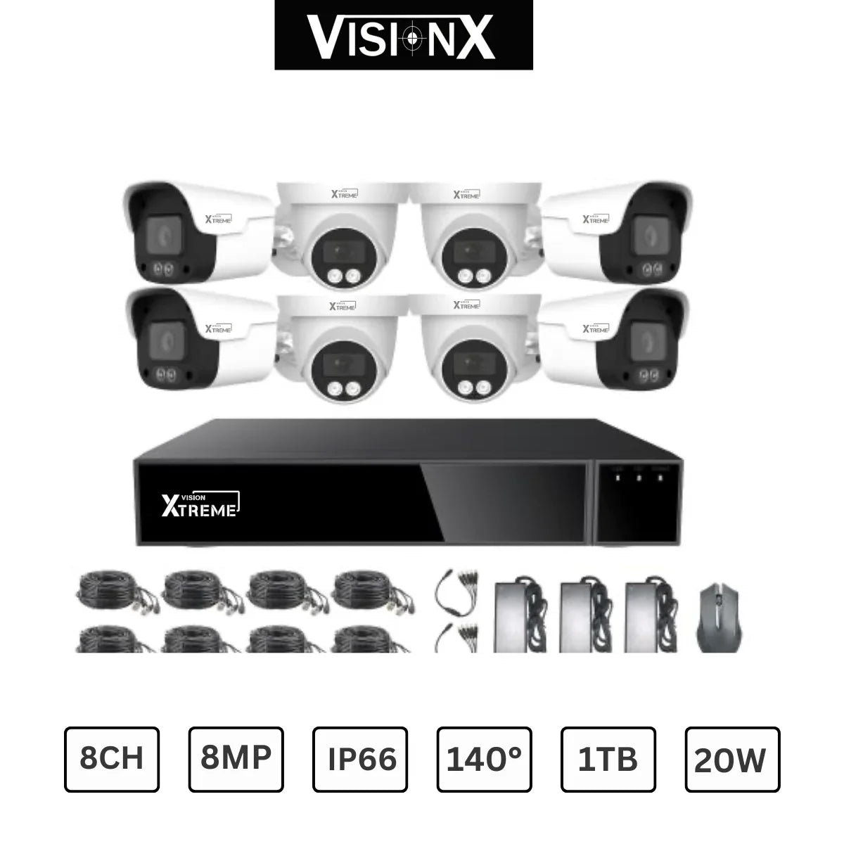 VISIONX ESSENTIAL Full-Color XVR Kit 8