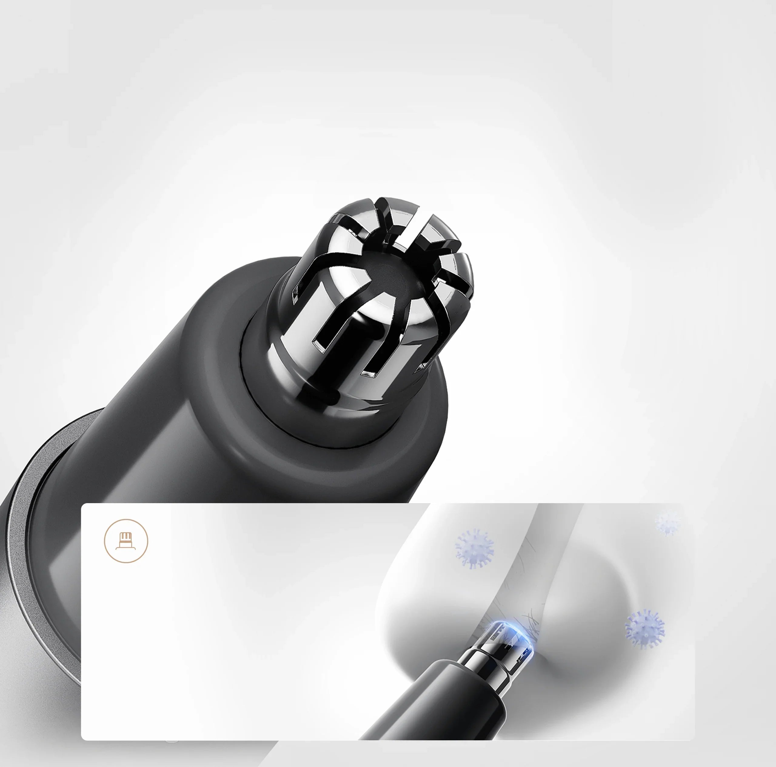 Recortador de Vello Nasal Xiaomi: Precisión, Seguro, Portátil, Impermeable, Larga Duración USB-C