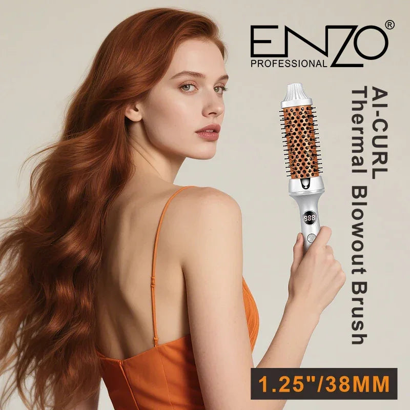 Cepillo Eléctrico 2 en 1 ENZO EN-2230 para Cabello