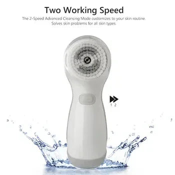 Cepillo de limpieza facial con oscilación y rotación, limpiador eléctrico de giro profundo
