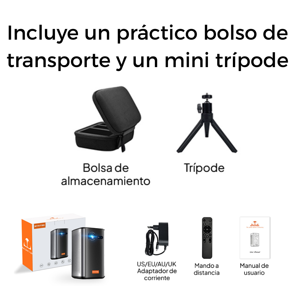 Proyector Smart Portátil a Batería Byintek P70
