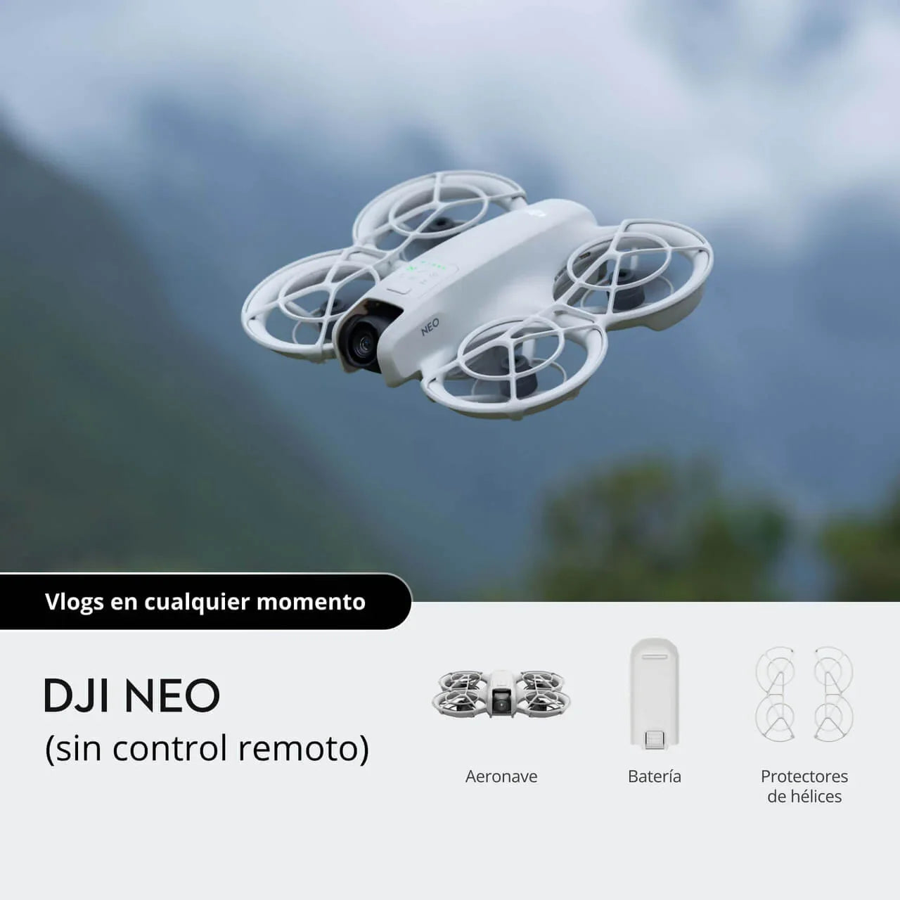 DJI Neo: Drone compacto, fácil de volar, ideal para principiantes y creadores.
