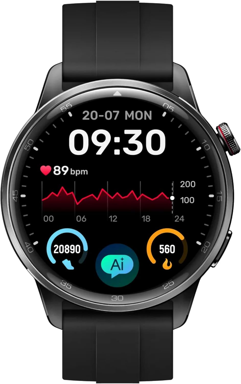 realme Watch S2, 1.43" AMOLED Display, IP68 Dust & Water Resistance, Customisable Watch Faces, AI Customised Health Tracking, Super AI Engine & Upto 20 Days Battery Smartwatch - (Black Band/Black)