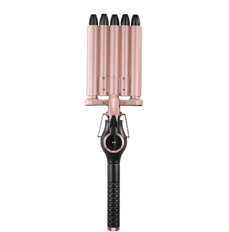 Rizador de Cabello ENZO 5 Barras Profesional con Control LED