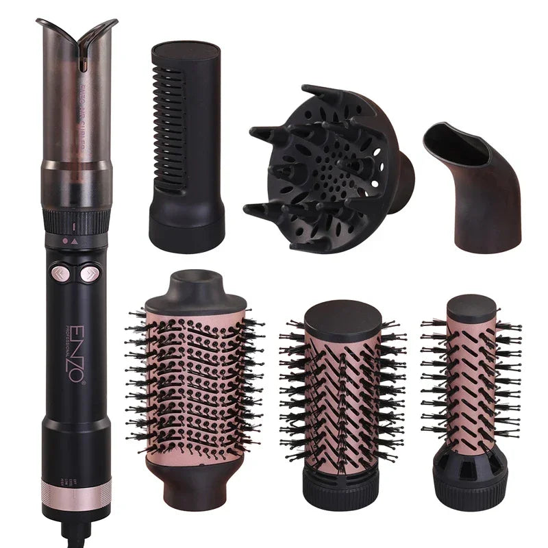 ENZO EN-760 Secador 7 en 1 con Cepillo y Rizador