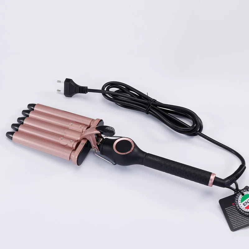 Rizador de Cabello ENZO 5 Barras Profesional con Control LED