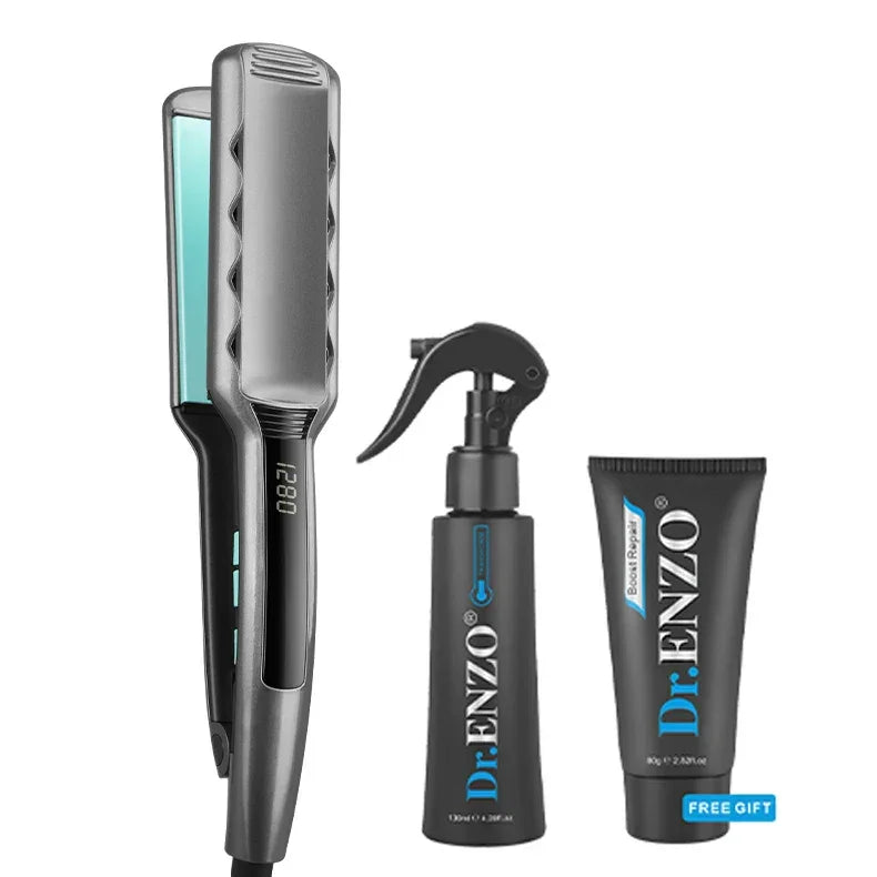 Plancha Profesional ENZO EN-3977 con Cerámica Turmalina LCD