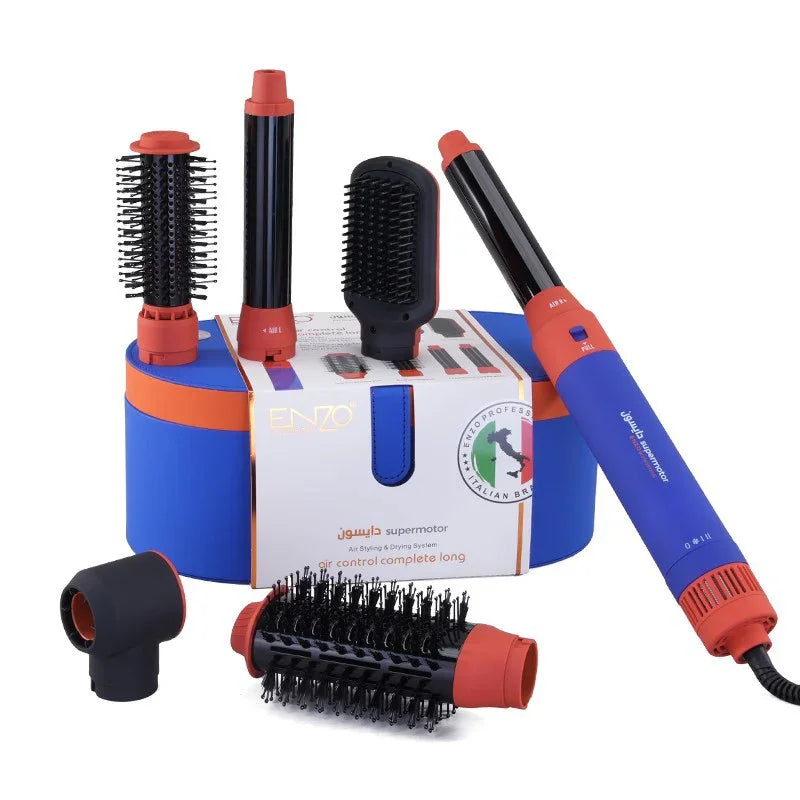 Kit Moldeador de Aire ENZO 6 en 1 Profesional Versátil para Ondas y Volumen